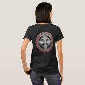 [900] Ancient Celtic Sacred Silver Knot Cross T-shirt (Achterkant volledig)