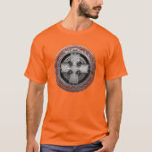 [900] Ancient Celtic Sacred Silver Knot Cross T-shirt (Voorkant)