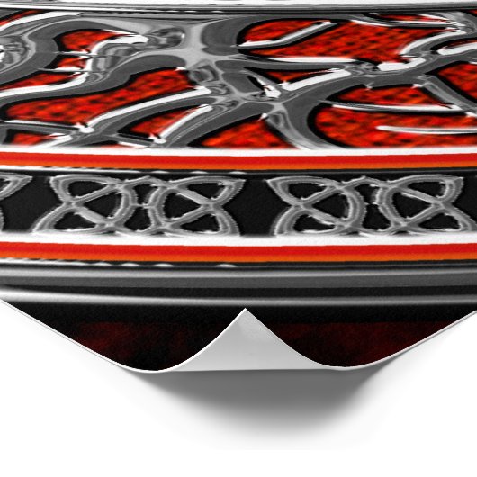 [900] Assyrian Winged Bull - Silver Lamassu Poster (Hoek)