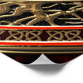 [900] Assyrische vleugelvleugel - Gold Lamassu Poster (Hoek)