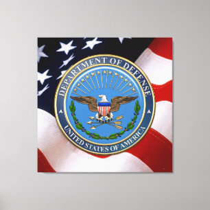 [900] Embleem van het Amerikaanse ministerie van D Canvas Afdruk