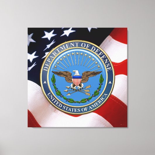 [900] Embleem van het Amerikaanse ministerie van D Canvas Afdruk (Voorkant)
