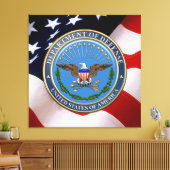 [900] Embleem van het Amerikaanse ministerie van D Canvas Afdruk (Insitu (Woonkamer))
