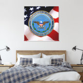 [900] Embleem van het Amerikaanse ministerie van D Canvas Afdruk (Insitu (Slaapkamer))