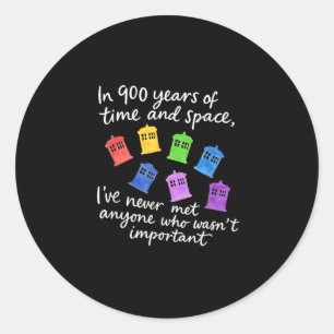 900 jaar tijd en ruimte ontwerpen ronde sticker