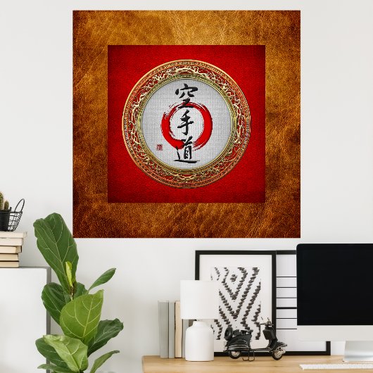 [900] Japanse kalligrafie - Karate-do Poster (Thuiskantoor)