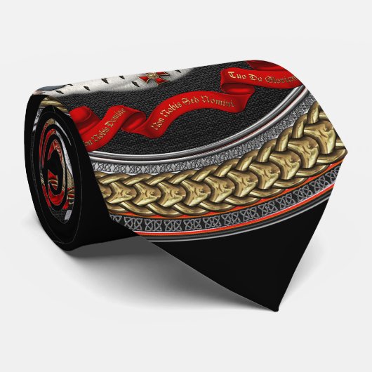 [900] Knachten Templar Coat of Arms Stropdas (Opgerold)