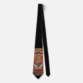 [900] Master Mason - Gold Square & Compass Stropdas (Voorkant)