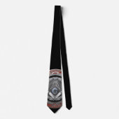 [900] Master Mason - Silver Square & Compass Stropdas (Voorkant)