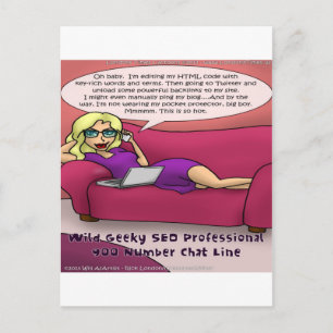 900 Nummer Geeky SEO Meiden Gaan Briefkaart