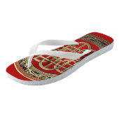 [900] Sacred Celtic Gold Knot Cross Teenslippers (Schuin)