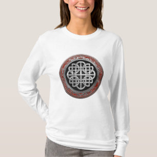 [900] Sacred Celtic Silver Knot Cross T-shirt