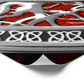 [900] Sacred Silver Scorpion op zwart Poster (Hoek)