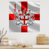 [900] Stad Londen - Wapenschild Poster (Keuken)