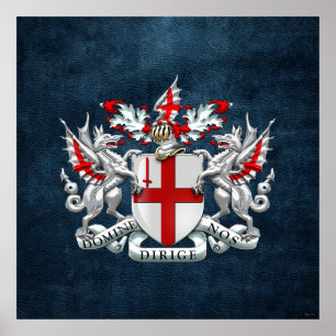 [900] Stad Londen - Wapenschild Poster