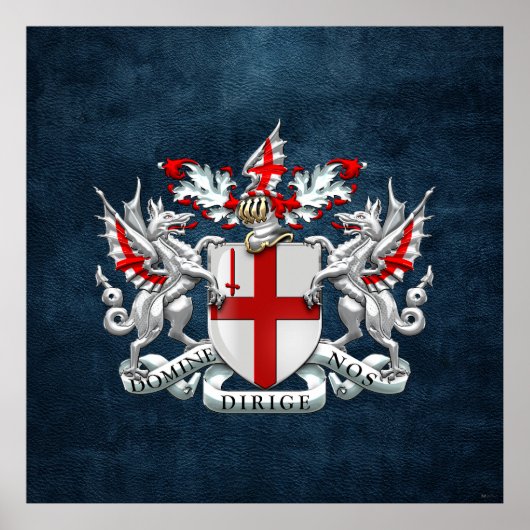 [900] Stad Londen - Wapenschild Poster (Voorkant)