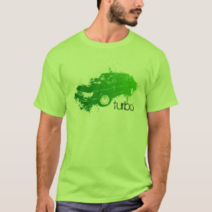 900 turbo sedan, vernietigde inktspiering in limoe t-shirt