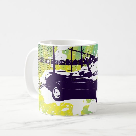 900-vert turbo mok- bruin/groen koffiemok (Voorkant links)