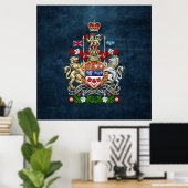 [900] Wapen van Canada [3D] Poster (Thuiskantoor)