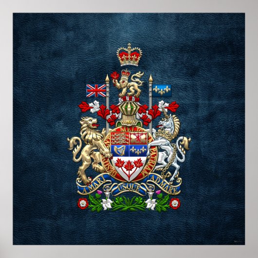 [900] Wapen van Canada [3D] Poster (Voorkant)