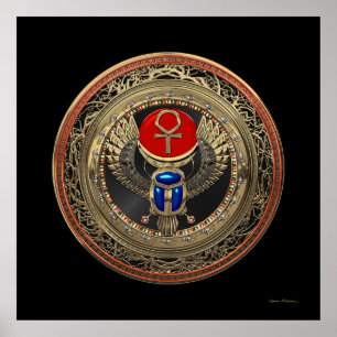 [901] Goud - Egyptisch gekonkel met Ankh Poster