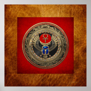 [901] Goud - Egyptisch gekonkel met Ankh Poster