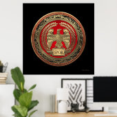 [901] Gouden Romeinse keizerarend Poster (Thuiskantoor)