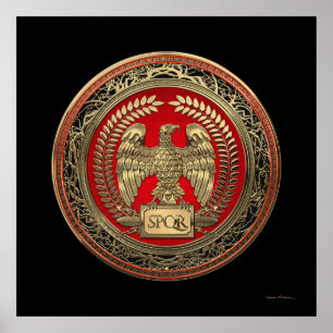[901] Gouden Romeinse keizerarend Poster