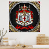 [901] Knachten Templar Coat of Arms Poster (Keuken)