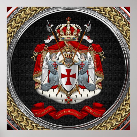 [901] Knachten Templar Coat of Arms Poster (Voorkant)