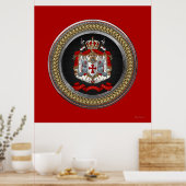 [901] Knachten Templar Coat of Arms Poster (Keuken)