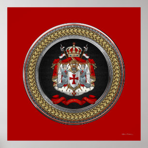 [901] Knachten Templar Coat of Arms Poster