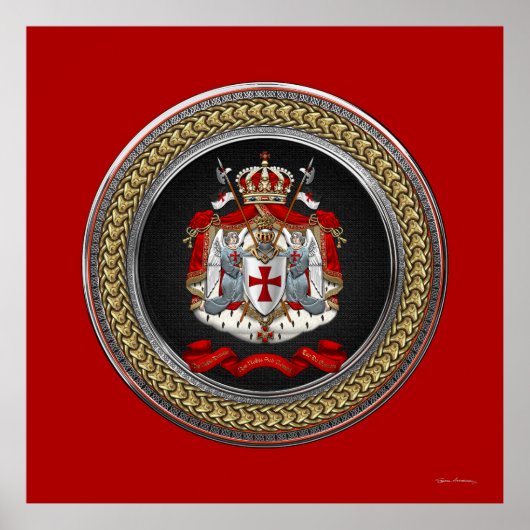 [901] Knachten Templar Coat of Arms Poster (Voorkant)
