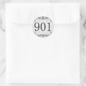 901 Netnummer Ronde Sticker (Tas)