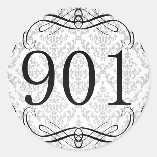901 Netnummer Ronde Sticker (Voorkant)