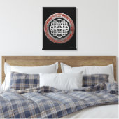 [901] Sacred Celtic Silver Knot Cross Canvas Afdruk (Insitu (Slaapkamer))
