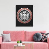 [901] Sacred Celtic Silver Knot Cross Canvas Afdruk (Insitu (Woonkamer))