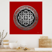 [901] Sacred Celtic Silver Knot Cross Poster (Keuken)