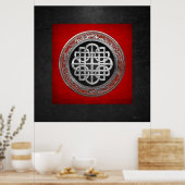 [901] Sacred Celtic Silver Knot Cross Poster (Keuken)