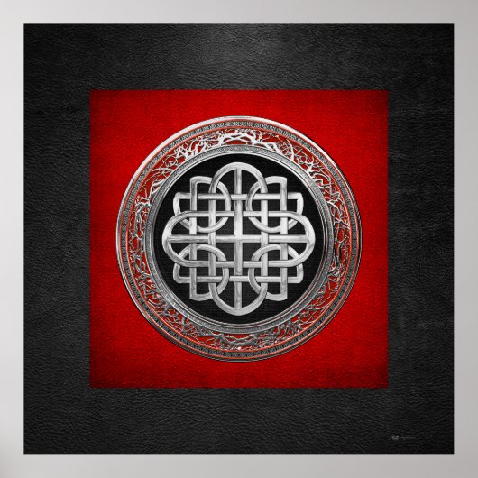 [901] Sacred Celtic Silver Knot Cross Poster (Voorkant)
