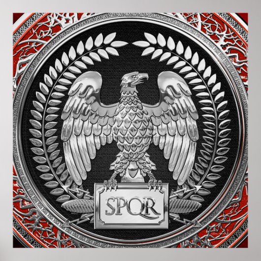 [901] Silver Roman imperial Eagle Poster (Voorkant)