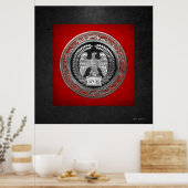 [901] Silver Roman imperial Eagle Poster (Keuken)