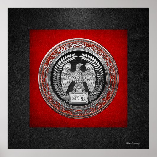 [901] Silver Roman imperial Eagle Poster (Voorkant)