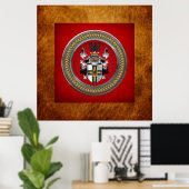 [901] Teutonische wapenschild Poster (Thuiskantoor)