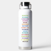 904 Neighborhoods  Insulated Bottle Waterfles (Achterkant)