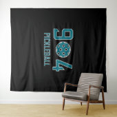 904 Pickleball Blauwgroen Wandkleed (In Situ (horizontaal))