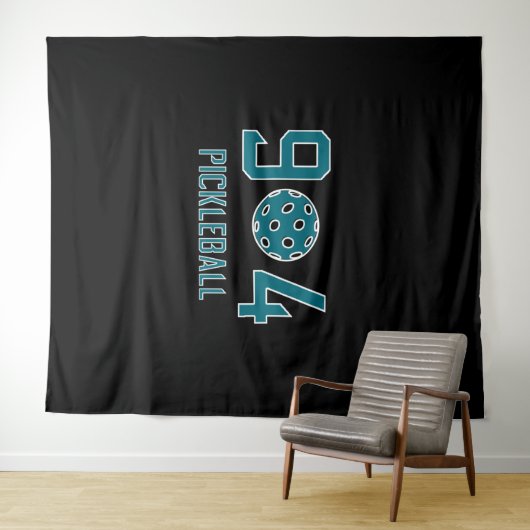 904 Pickleball Blauwgroen Wandkleed (In Situ (horizontaal))