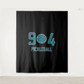 904 Pickleball Blauwgroen Wandkleed (Voorkant)
