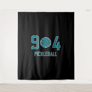 904 Pickleball Blauwgroen Wandkleed