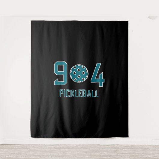 904 Pickleball Blauwgroen Wandkleed (Voorkant)